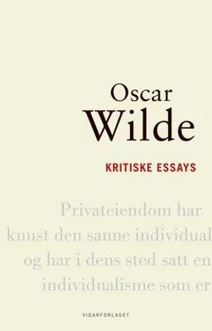 Omslag: "Kritiske essays" av Oscar Wilde